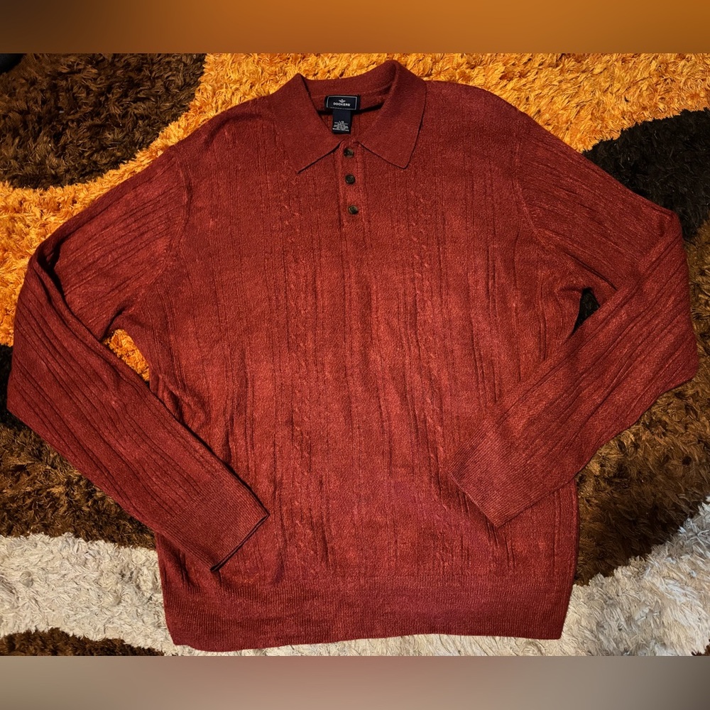 Dockers, Men’s, Rust Colored, Collared Sweater